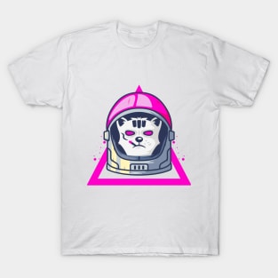 Cat Astronout smoking in Baddass Style T-Shirt